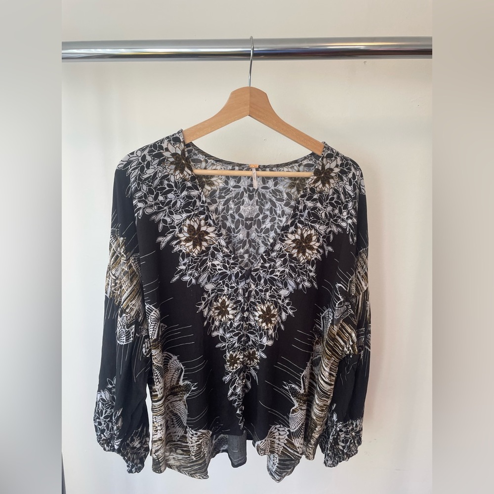 Free People Blouse - Size Small - Floral Bohemian Print